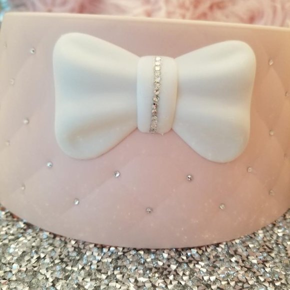 Pink bling rhinestone pet bowls - Picture 2 of 7